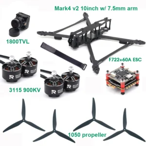 Mark4 V2 10-Inch Long Range FPV Drone Kit – F7 FC, 60A ESC, 3115 Motors (427mm)
